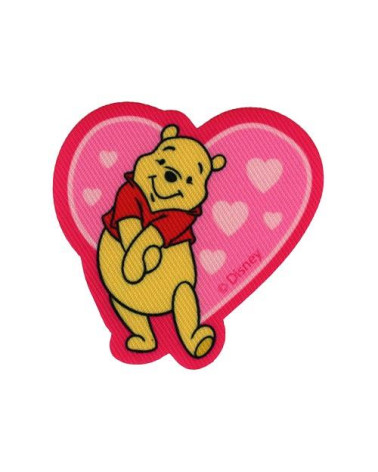 Parche estampado Winnie corazón 6,5x6,5cm