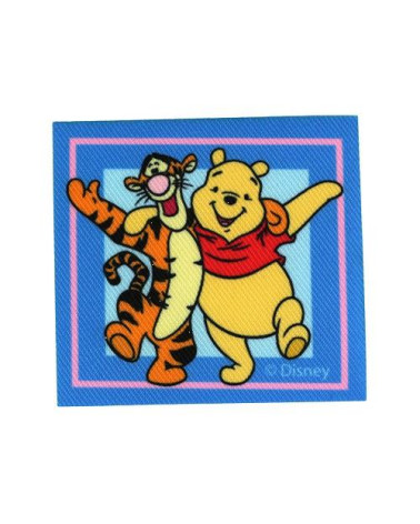 Winnie & Tigger printed patch 7x7cm