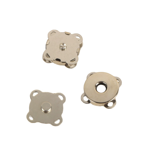 Lot de 2 attaches magnet aimantés à coudre argent 18mm