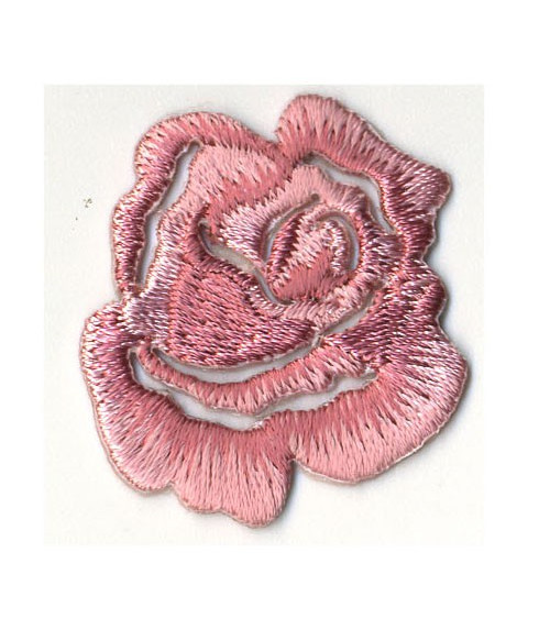 Ecusson thermocollant petite rose rose