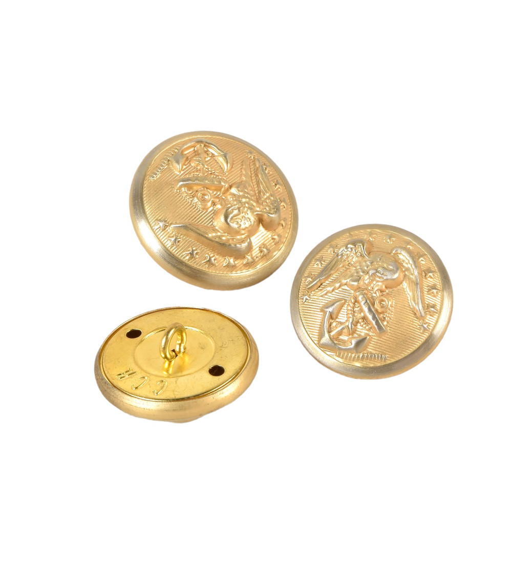 Gold coat of arms button 25mm