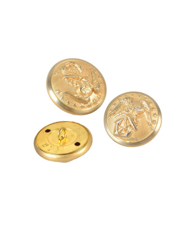 Gold coat of arms button 25mm