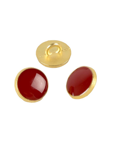 Set of 6 Beaujolais lacquered metal buttons 11mm