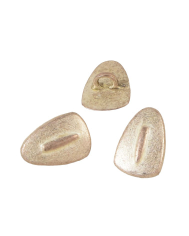 Juego de 6 botones triangulares oro rosa 15mm