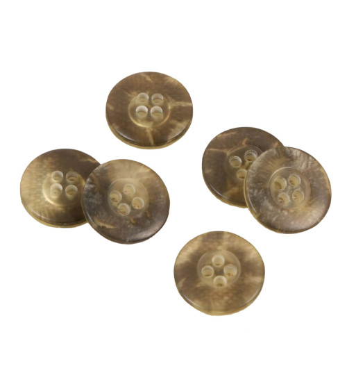 Lot de 6 boutons mix gris anthracite 14mm