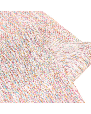 Borde acanalado 1,2mx85mm lurex multicolor blanco