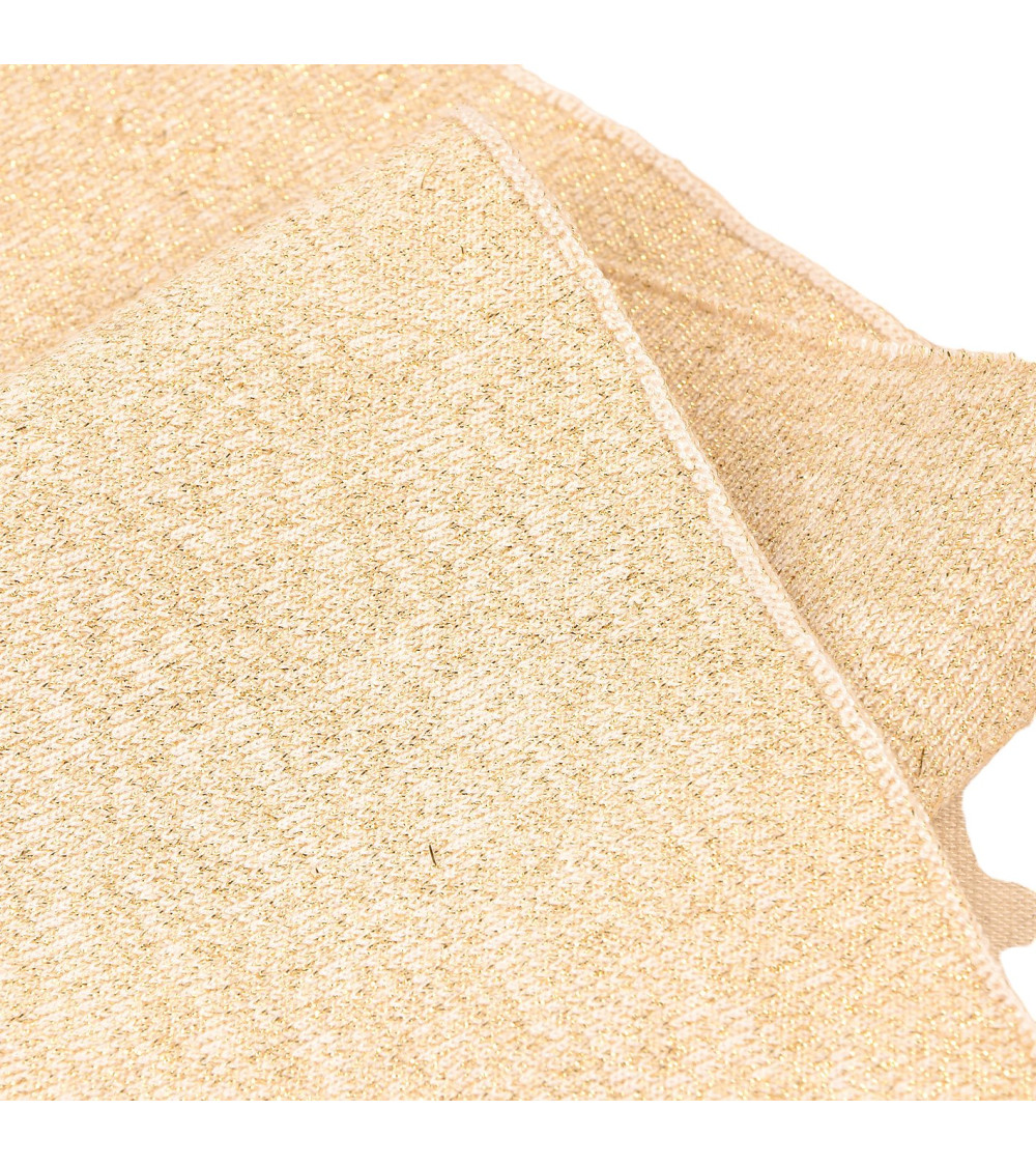 Ribbed edge band 1.2mx85mm white gold lurex