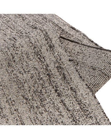 Ribbed edge band 1.2mx85mm black silver lurex