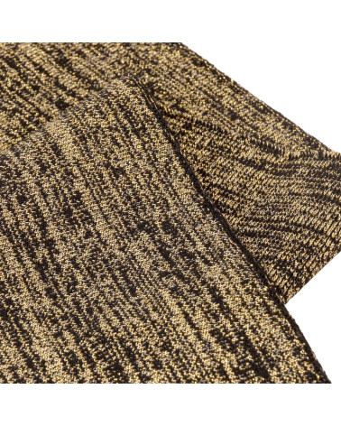 Ribbed edging strip 1.2mx85mm black gold lurex