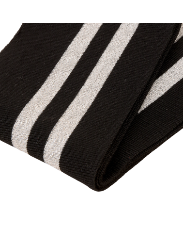 Ribbed edging strip 1.2mx85mm black silver lurex