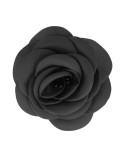 Broche fleur pistils noir