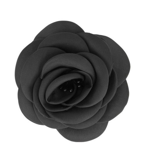 Broche fleur pistils noir