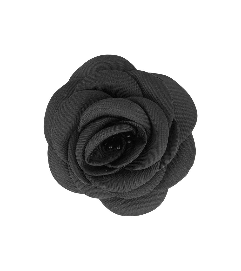 Broche fleur pistils noir