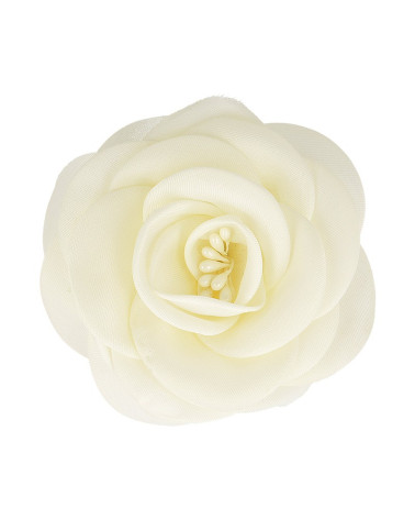 Broche fleur pistils ivoire
