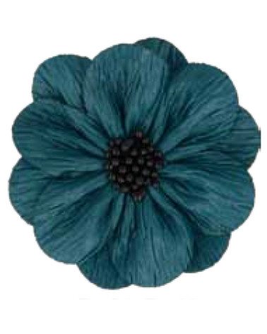 Canary poppy flower on brooch