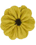 Fleur coquelicot jaune sur broche