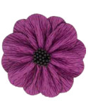 Fleur coquelicot lilac sur broche 8cm