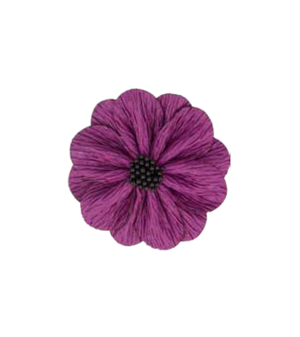 Fleur coquelicot lilac sur broche