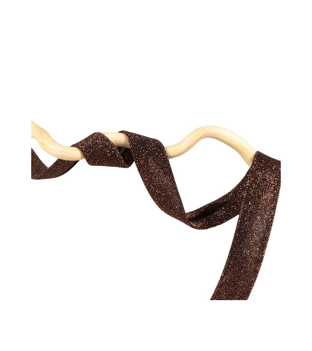 20mm rust glitter bias binding per meter