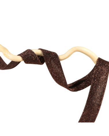 20mm rust glitter bias binding per meter