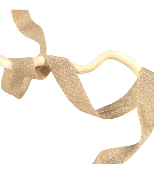 Ecru glitter bias 20mm per meter