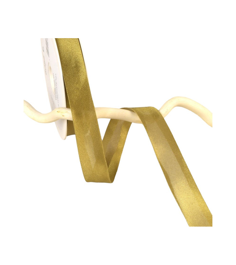 Mustard yellow iridescent metal bias 20mm per meter