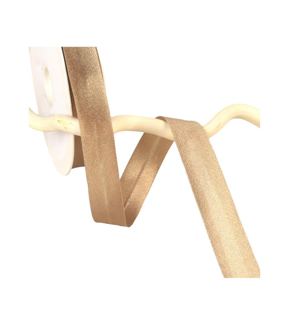 25m reel bias metal iridescent yellow orange 20mm