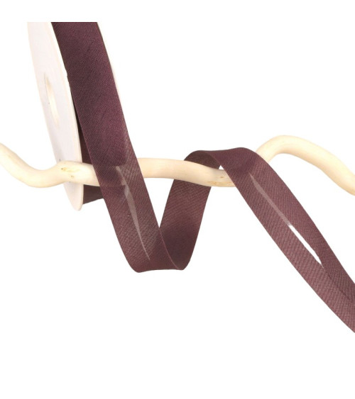 Plum purple iridescent metal bias binding 20mm per meter