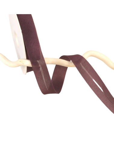 Plum purple iridescent metal bias binding 20mm per meter