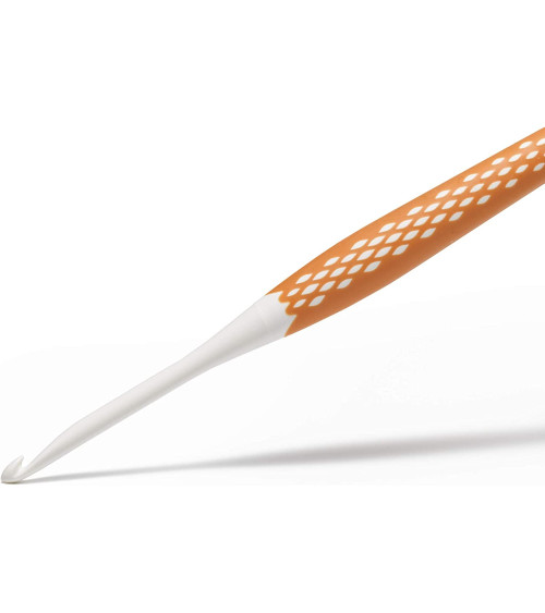 Set of 5 ergonomic Prym wool crochet hooks, size 3.5 to 6 mm
