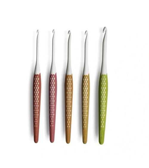 Coffret de 5 crochets pour laine Prym ergonomiques, taille 3,5 à 6mm