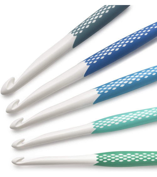 Box of 5 ergonomic Prym wool hooks, size 7 to 12mm