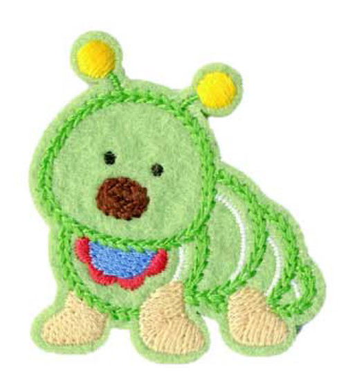 Adorable caterpillar iron-on patch