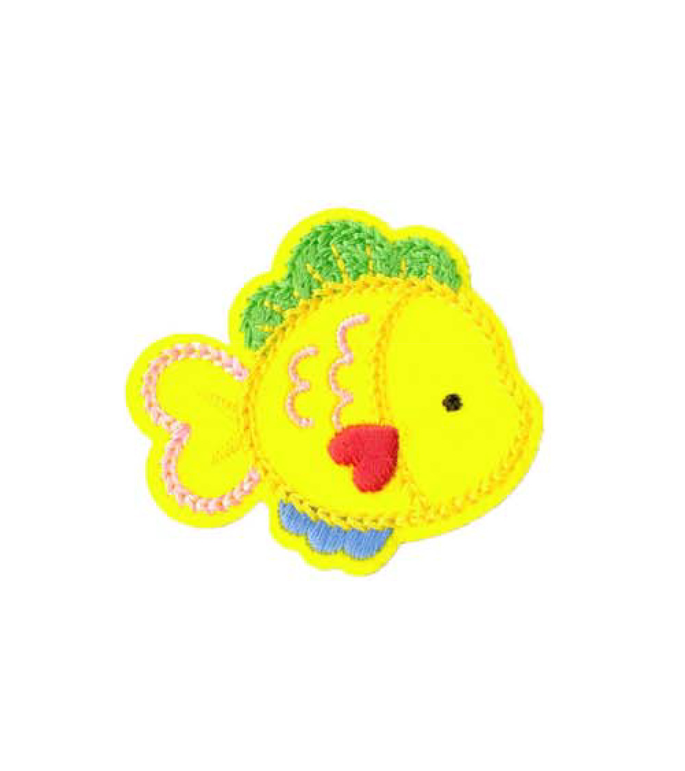 Adorable fish iron-on patch