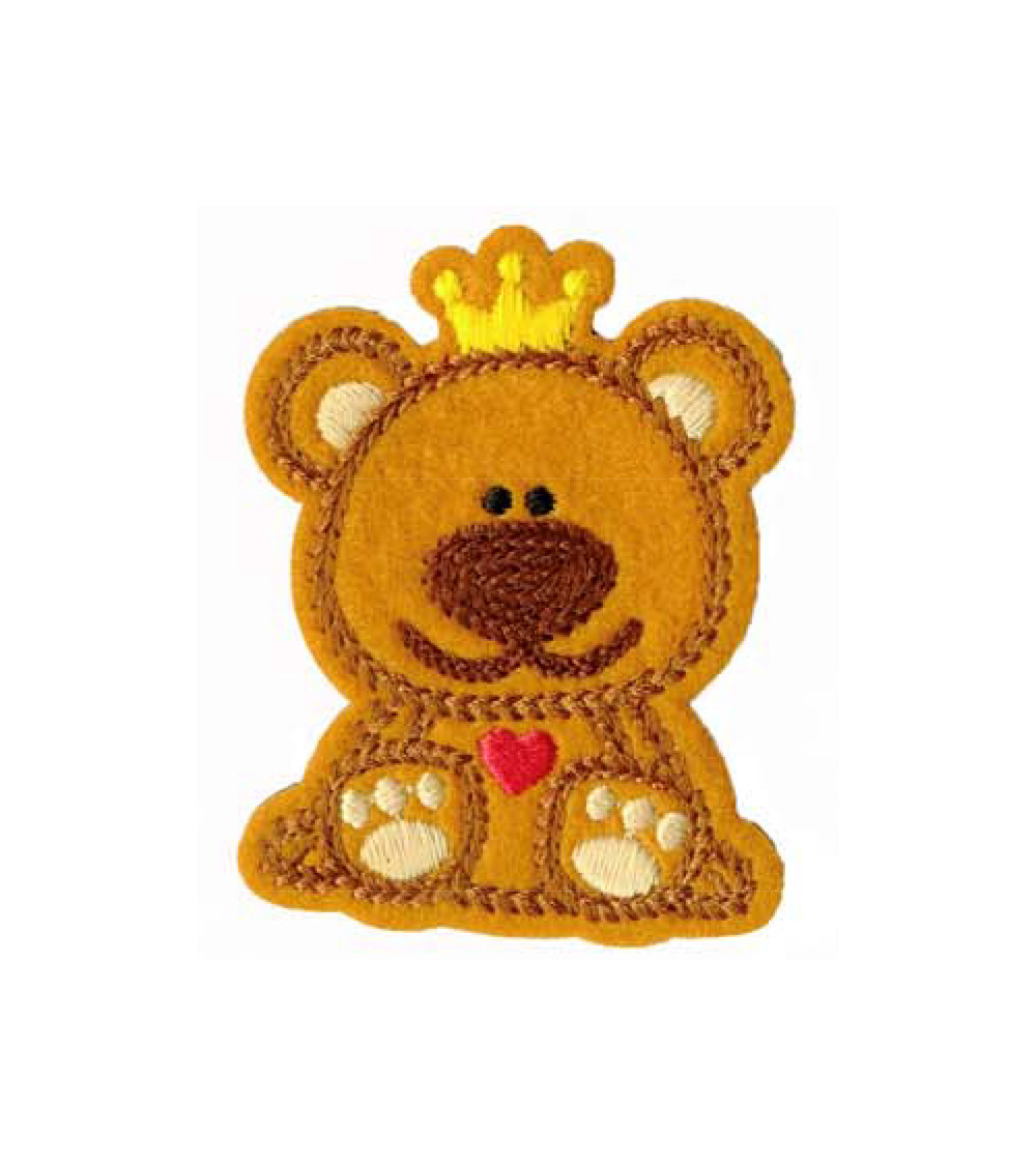 Adorable lion iron-on patch