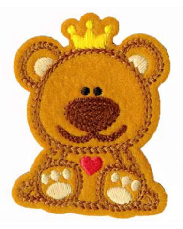 Adorable lion iron-on patch