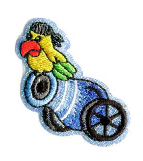 Pirate cannon iron-on patch