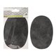 Lot de 2 renforts de coude thermocollants ou à coudre aspect cuir gris anthracite 13.5cmx9cm Fabriqué en France