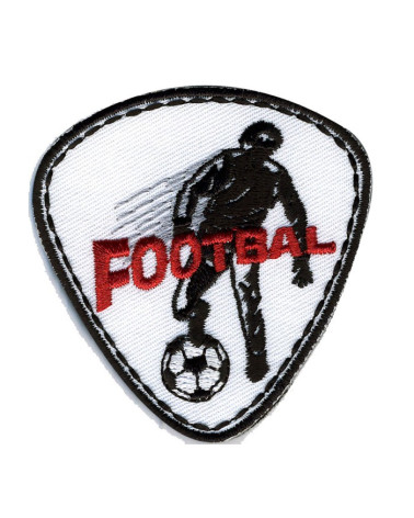Lot de 3 écussons thermocollants Football fond blanc
