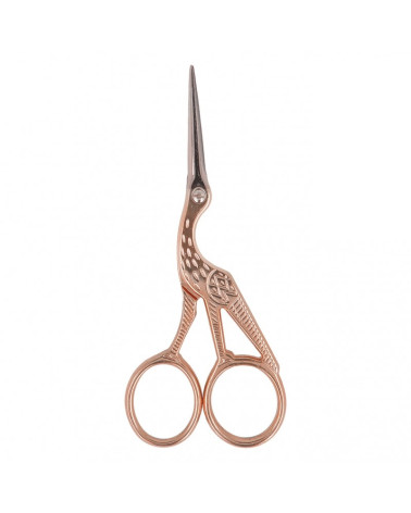 Stork scissors rose gold color 11.8cm