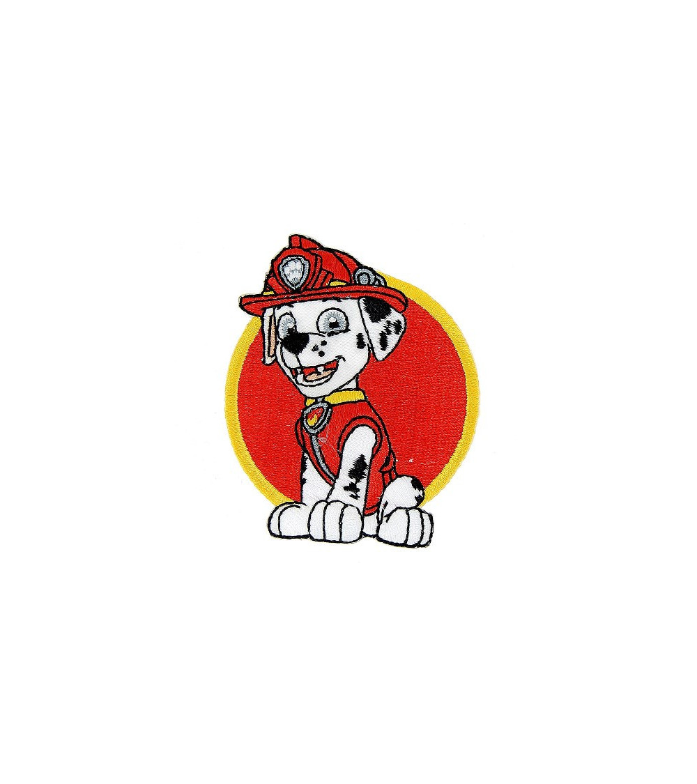 Paw Patrol Marcus red embroidery badge 6x6.5cm