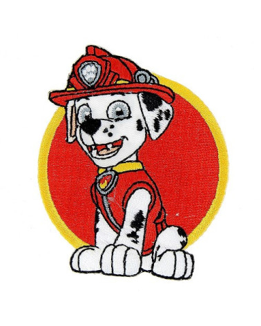 Paw Patrol Marcus red embroidery badge 6x6.5cm