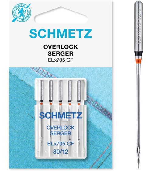 5 universal overlock overlock needles Schmetz EL x705 SUK-CF size 80