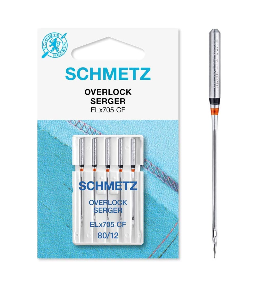 5 Schmetz EL x705 SUK-CF universal overlock needles size 80