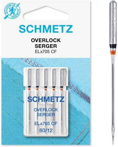 5 universal overlock overlock needles Schmetz EL x705 SUK-CF size 80