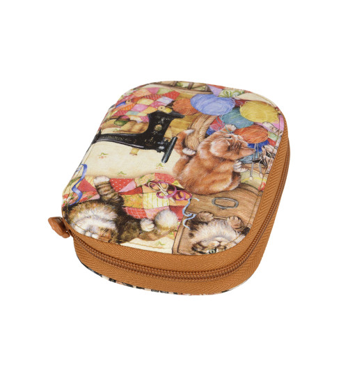 Sewing pouch 14cmx9cm cats