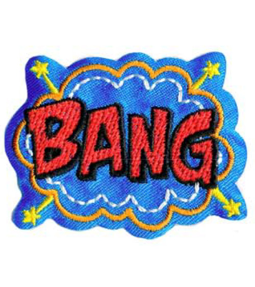 BANG iron-on patch