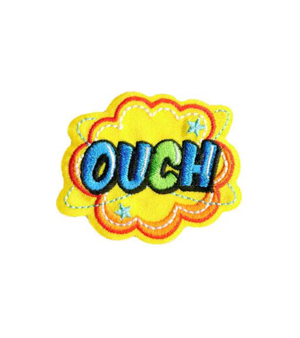 OUCH iron-on patch