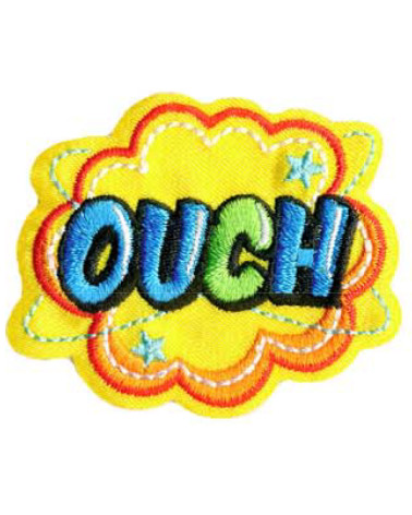 OUCH iron-on patch