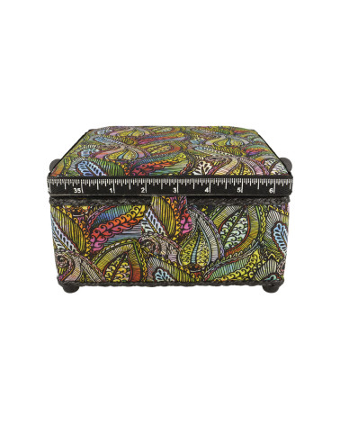 Scatola da cucito 20x20x11 cm piume